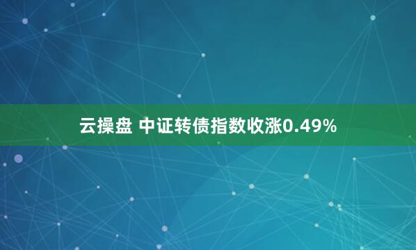 云操盘 中证转债指数收涨0.49%