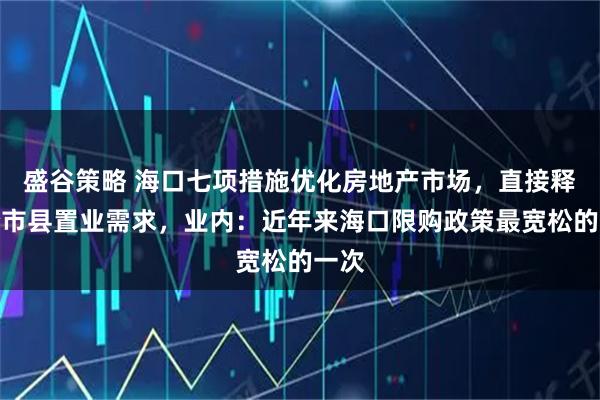 盛谷策略 海口七项措施优化房地产市场，直接释放跨市县置业需求，业内：近年来海口限购政策最宽松的一次